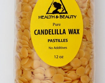 12 oz CANDELILLA WAX Flakes Organic VEGAN Pastilles Beards Premium Prime Grade A 100% Pure