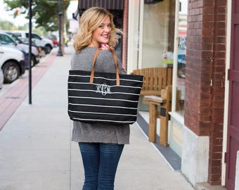 Monogram Tote Bag | Monogrammed Bag | Jute Tote Bag | Personalized Tote | Personalized Gifts for Teachers | Gifts for her | Montgomery