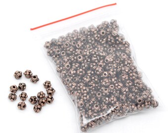 3.5MM Antiqued Copper Bumpy Spacers