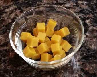 4 oz Organic Beeswax Cubes - 4 ounce / Farm Harvested 4 oz Filtered Wax