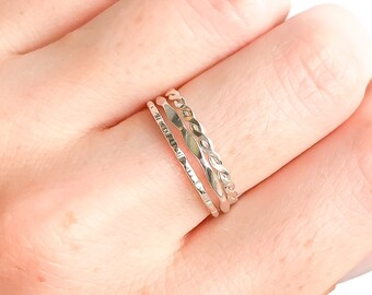 Dainty Stackable Rings, Silver Stack Rings, Sterling Silver Rings, Minimalist Ring, Stacking Rings, Stackable Rings, Dainty Ring