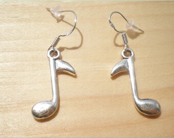 Music Note Earrings, Musician Gift, Music Jewelry, Teacher Gift, Band Music, Jewelry Findings