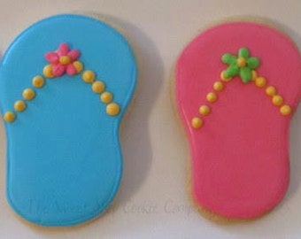 Flip Flop Cookies 2 dozen