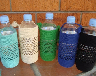 Water Bottle Holder (up to 800 ml bottle), Festival Drink holder, Cotton Water Bottle Carrier, Eco friendly Gift, Mothers Day Gift