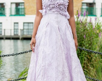 1970s Vintage Inspired Floor Length Evening Dress Size 12