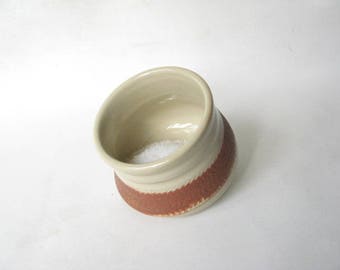 Pottery Salt Pig, Ceramic Salt Cellar, Pottery Dish for Salt