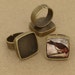10pcs 18mm antique bronze square Pewter base lead free nickel free Blank Tray ring
