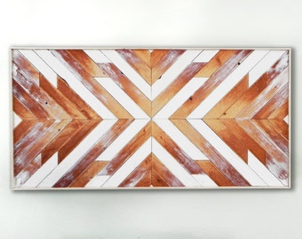 Wood Wall Art ~ Large Wall Art ~ Wooden Wall Art ~ Wooden Wall Art Large ~ Geometric Wood Wall Art ~ White Wood Wall Art ~ Boho Wall Art
