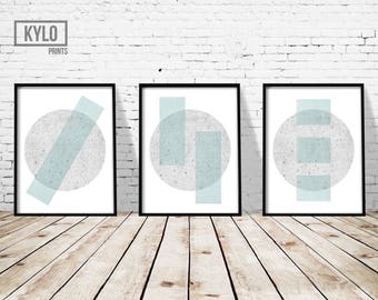 Geometric Print Set, Abstract Print, Modern Print, Scandinavian Print, Home Wall Art, Abstract Art, Scandinavian Wall Art, Digital Download