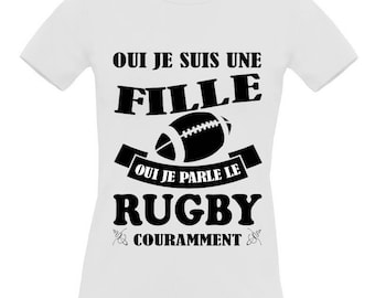 White t-shirt short sleeve 100% cotton B & C Exact 190 Rugby women