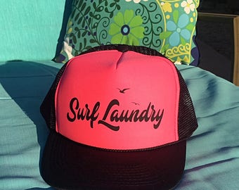 Pink/black snapback foamie,trucker hat