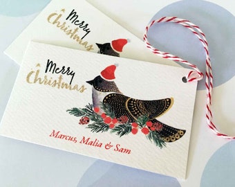 Personalized Christmas Gift Tags, Holiday Tags, Christmas Tags, Set of 20
