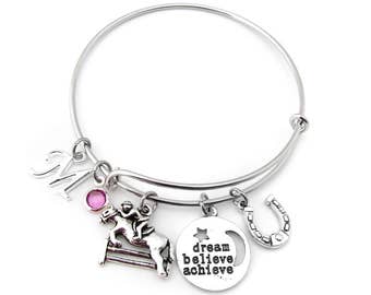 Equestrian Gifts, Equestrian Bracelet, Horse Bracelet, Horse Gifts, Horse Gifts for Girls, Equestrian Jewelry, Horse Jumping Bracelet