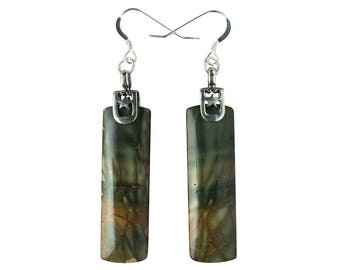 Red Creek Jasper & Sterling Silver Earrings