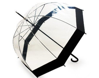 Free Ship Bubble Umbrella Birdcage Clear Umbrella with Black border
