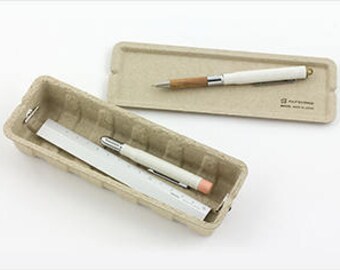 Midori Pulp Storage, Christmas unique gift, Recycled paper pencil case, Japanese decorative storage, Designed desk accessory