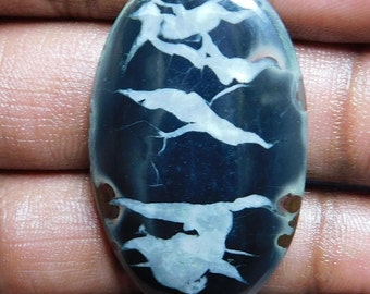 44 Cts Natural Top Quality Septarian Gemstone Cabochon Oval Shape 40x24x4 MM