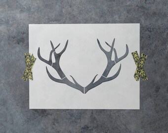 Deer antler stencil | Etsy