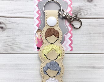 The Golden Gals Keychain -Golden Girls Keychain - Golden Girls Key Chain - Squad Goals Keychain -Golden Girls