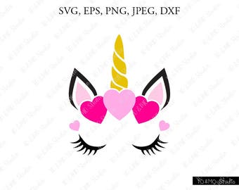 Unicorn SVG Unicorn head Svg Unicorn Clip Art Unicorn Face