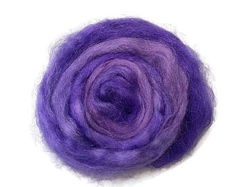 Firestar, sparkle, nylon hand dyed fiber for spinning, carding, art bats, felting, needle felting, paper making 0.5 oz, violet