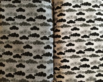 Clouds french terry knit fabric