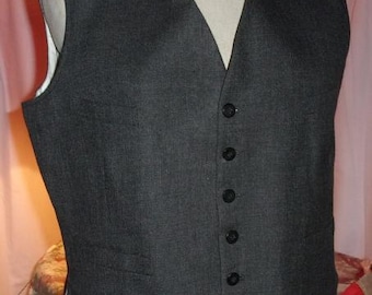 Old gray vest for men, vintage