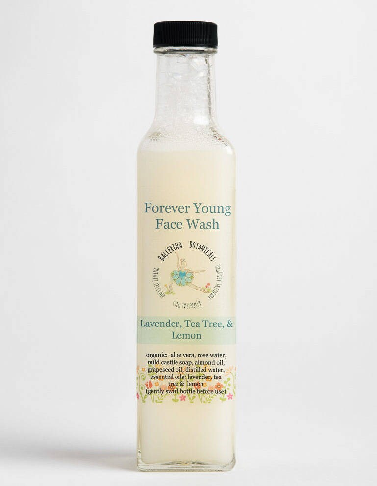 Organic Facial Cleanser Vegan Face Wash With Lavender, Tea Tree