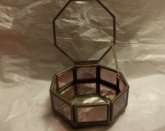 Via Vermont Glass and Brass Box