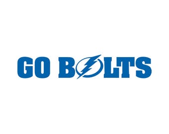 Tampa Bay lightning decal, Go Bolts sticker, hockey, car window vinyl decal, laptop, yeti tumbler, sports, bumper