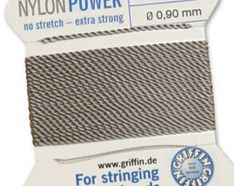 Bead Cord, .90 mm Nylon Twisted Bead Cord, Nylon Power Cord, Stringing Material, Blush Pink