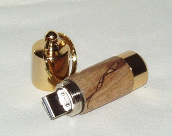 Flash Drive Key Ring, 8GB, Olivewood
