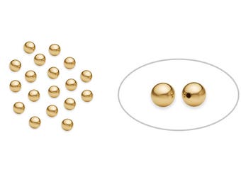 50 Pcs 3 mm 14K Gold Filled Round Beads Seamless (GF520103)