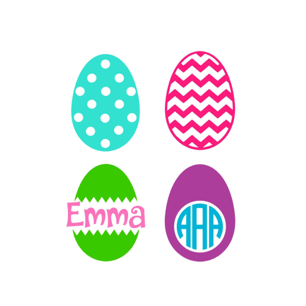 Download Easter Eggs SVG Easter Svg Easter Monogram Svg Easter Split