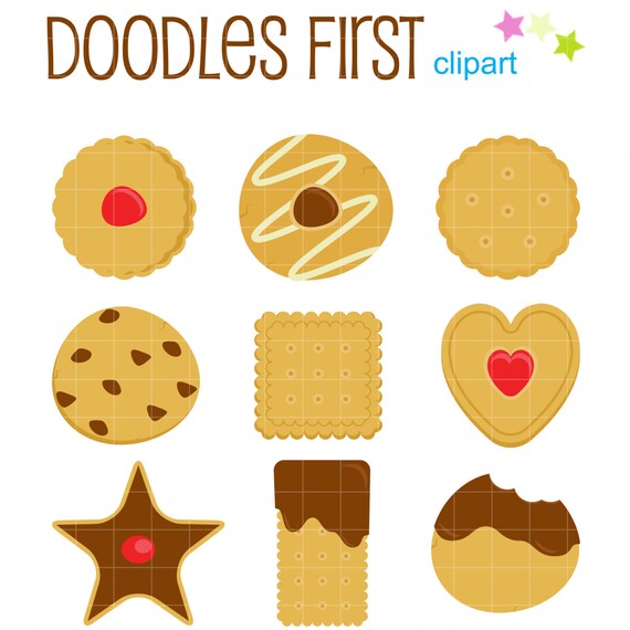 Yummy Biscuits And Cookies Digital Clip Art for Scrapbooking