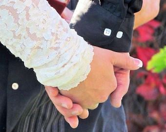 Wedding Shrug Bolero, BRIDAL Cover Up, Bridal Shrug, Wedding Bolero, with Gathered Cuff, Unlined