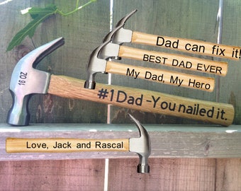 Father's Day Gift, Hammer, #1 Dad, You nailed it, Gift for dad, Father's Day, Tools, Garage, Novelty Gift