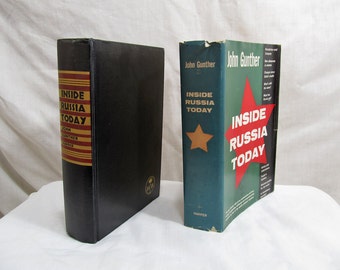 Inside Russia Today by John Gunther, Published by Harper & Brothers, New York (1958) Hardcover First Edition BCE Antique Book