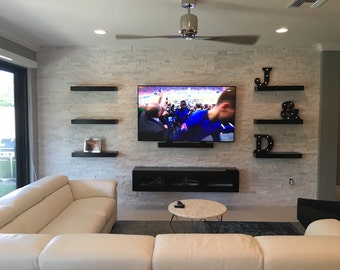 Floating Console, Floating TV Stand Espresso- Floating Console