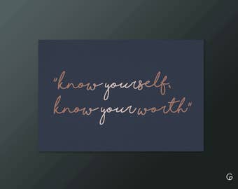 Drake Lyrics Print - 10 Bands - Rap Lyrics Wall Art - 5"x7" | Rose Gold Print | Dorm Art | Office Decor | Drake Lyrics Wall Art