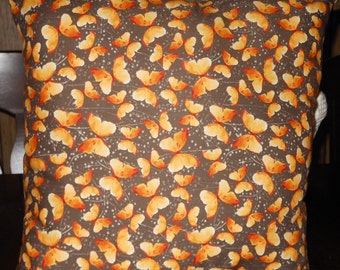 Butterfly Pillow, 14 X 14 Decorative Pillow