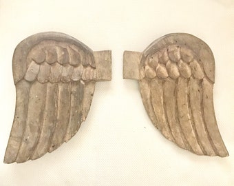 Vintage Handcarved Wooden Molds-Angel Wings