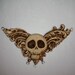 reserved for Doxie64, Skull with Fancy Wings, pendant