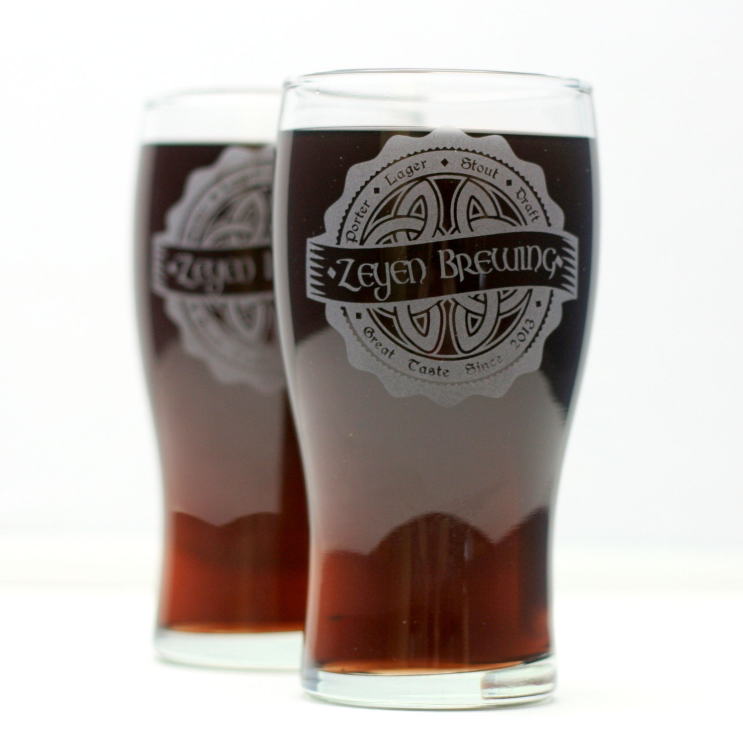 Personalized Irish Celtic Knot Brewing Label Set of 2 Home