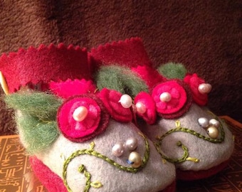 Handmade Felt Baby Booties