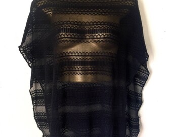 Black Lace Poncho