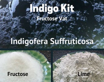 Indigo Kit Fructose Vat Indigofera Suffruticosa - Natural Dyes -