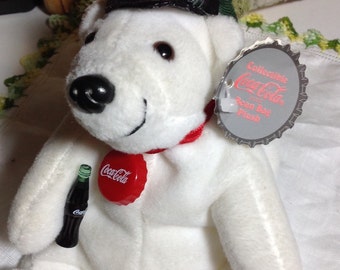 coca cola polar bear beanie baby