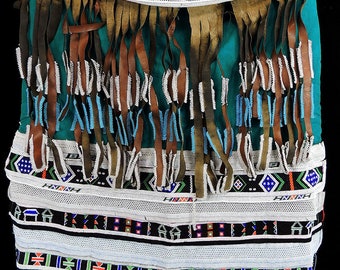 Zulu Beaded Wedding Cape Museum Exhibit African Art 48932