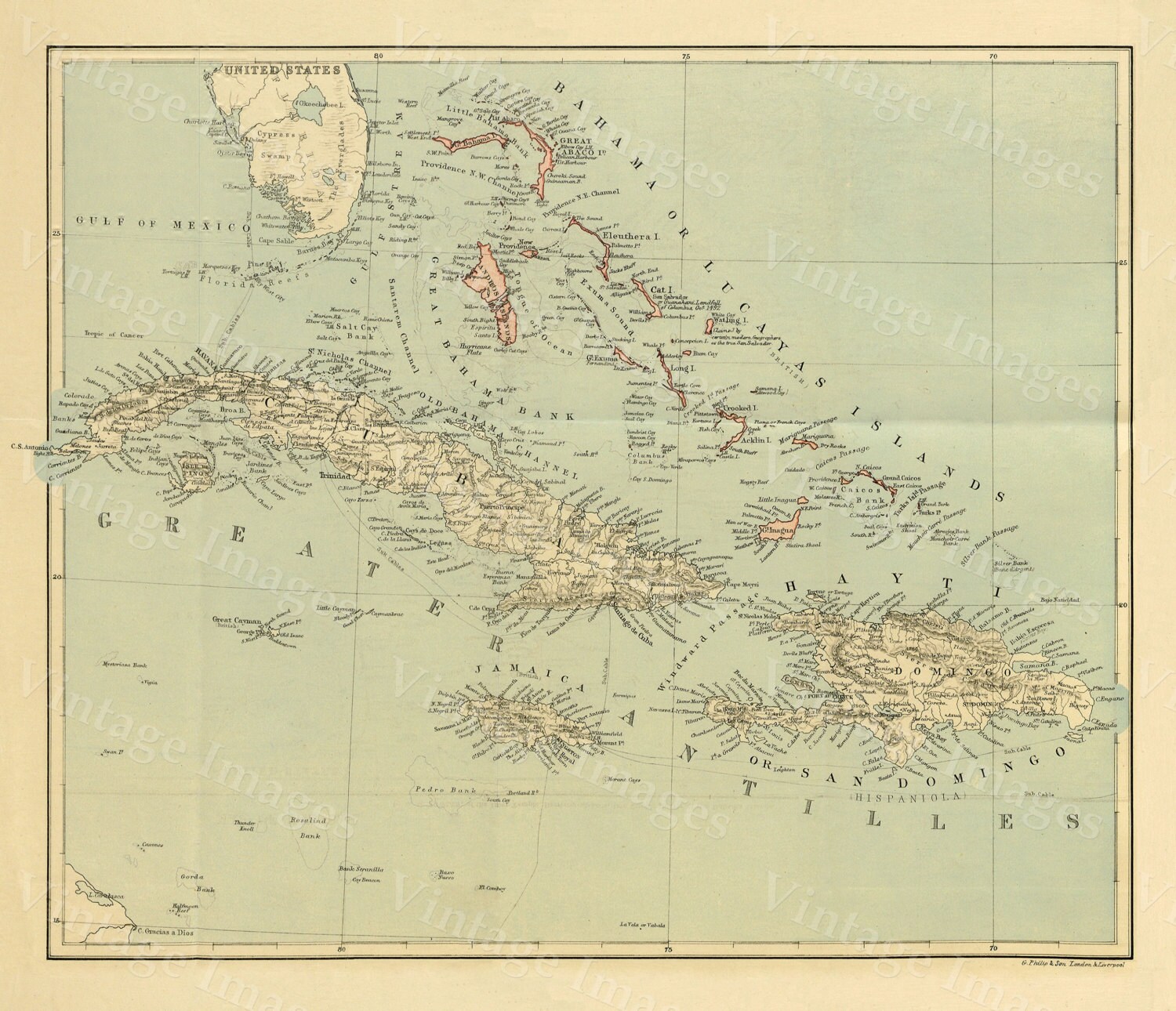 Old Map Of The Bahamas Historic Bahama Map 1888 Antique Old World   Il Fullxfull.984956733 Itxw 